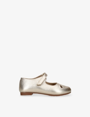 Elephantito Kids' Rosie Mary Jane Metallic Leather Shoes Gold Eur 24 / 7 Uk In Gold