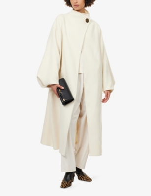 Darkpark Womens White North Oversized Wool And Cashmere Coat Xs In Multi