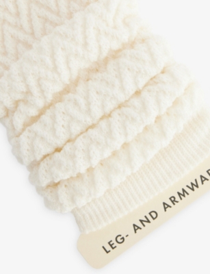 Falke Womens 2040 Off White Fable Estate Knitted Leg Warmers In White