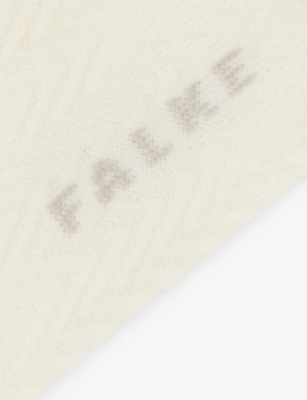 Falke Womens 2040 Off White Fable Estate Knee-high Wool-blend Socks In Neutral