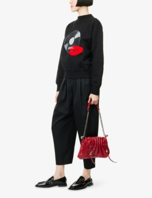 Isabel Marant Womens Black Mylan Graphic-print Cotton-jersey Sweatshirt In Black