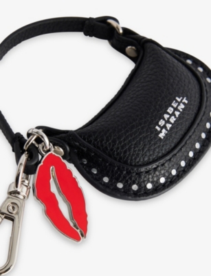 Isabel Marant Womens Black Bag Leather Key Ring In Black