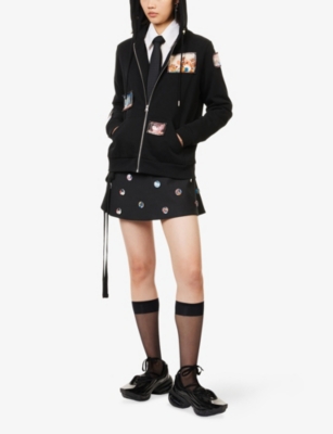 LAUREN PERRIN: Harry Lambert for Lauren Perrin x Disney Badge-Embellished Cotton-Jersey Hoody