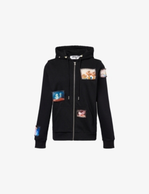 LAUREN PERRIN: Harry Lambert for Lauren Perrin x Disney Badge-Embellished Cotton-Jersey Hoody