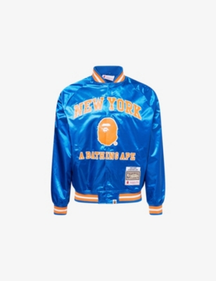 A BATHING APE: NBA Kicks Logo-Embroidered Satin Jacket