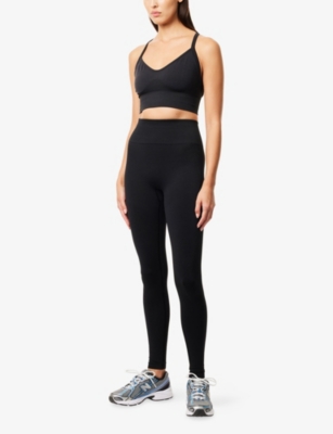 Bo+tee Womens Black Define Luxe Multiway V-neck Sports Bra In Black