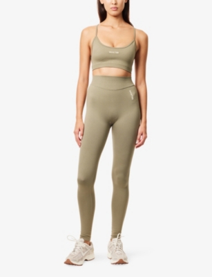 Bo+tee Womens Light Green Seamless Sculpt High-rise Leggings In Green