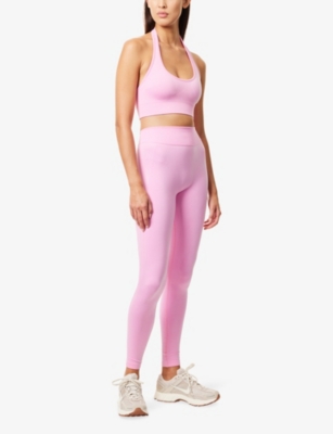 Bo+tee Womens Rose Luxe Seamless Sports Bra Xs In Pink