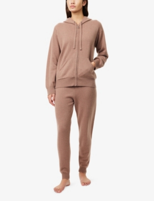 Derek Rose Womens Brown Daphne Relaxed-fit Cashmere Hoodie In Brown