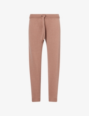 Derek Rose Womens Brown Daphne Tapered-leg Cashmere Jogging Bottoms In Brown