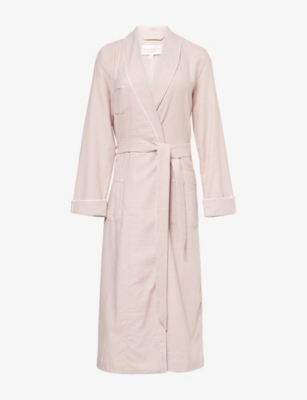 Derek Rose Womens Neutral Kelburn Check-print Cotton Robe In Neutral