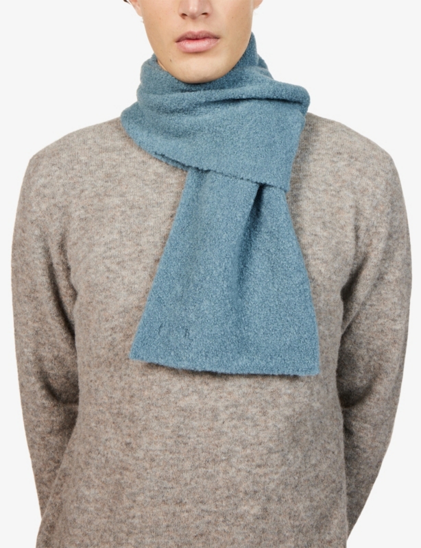 Alpaca Boucle Short Muffler Scarf