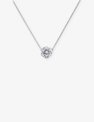 PIAGET: Piaget Rose 18ct White-Gold And 0.22ct Diamond Pendant&nbsp;Necklace