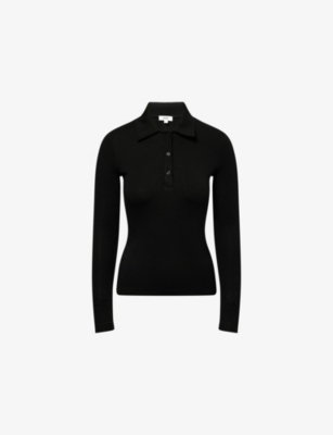 AGOLDE: Amos Stretch-Woven Polo Top