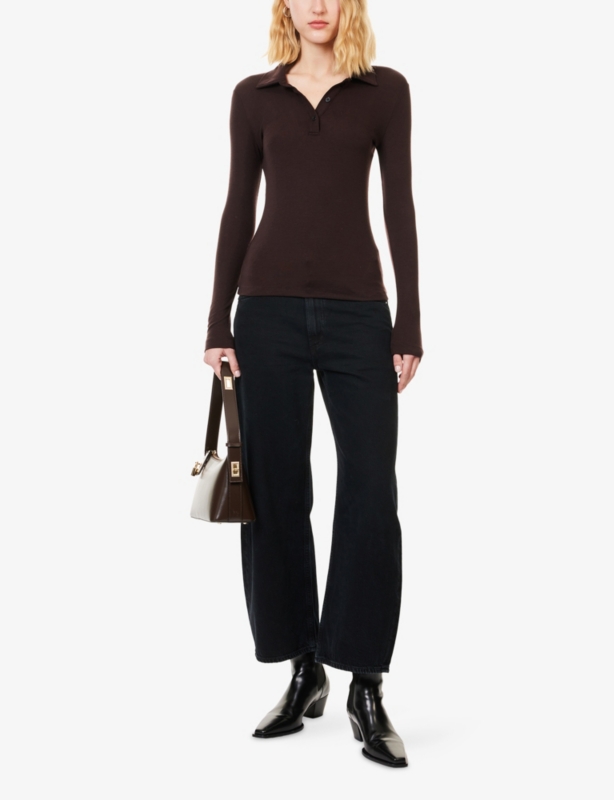 Low Curve Crop Wide-Leg Denim Jeans