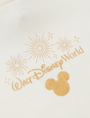 The Disney Store At Selfridges Womens Multi Disney X Skinnydip Unisex Graphic-print Cotton-blend Sweatshirt In White