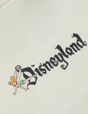 The Disney Store At Selfridges Womens Cream Disney X Skinnydip Unisex Tinker Bell Graphic Cotton-jersey Sweatshirt Xl In Neutral