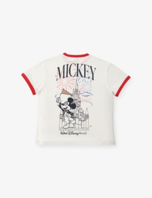 The Disney Store At Selfridges Womens Multi Disney X Skinnydip Unisex Walt Disney World Mickey Cotton-jersey T-shirt In White