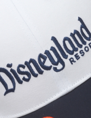The Disney Store At Selfridges Womens White Skinnydip X Disney Disneyland Embroidered Cotton Baseball Cap In White