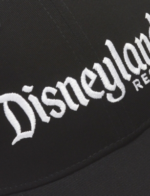 The Disney Store At Selfridges Womens Black Skinnydip X Disney Disneyland Embroidered Cotton Baseball Cap In Black