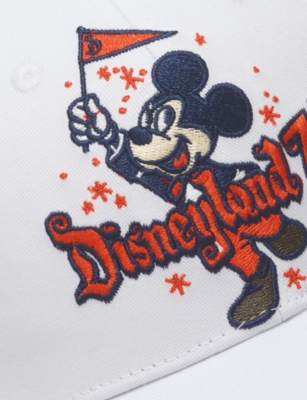 The Disney Store At Selfridges Womens Multi Disney X Skinnydip Disneyland Mickey-embroidered Cotton Baseball Cap In White