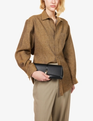 Stella Mccartney Womens Black Ryder Pochette Faux-leather Shoulder Bag In Black