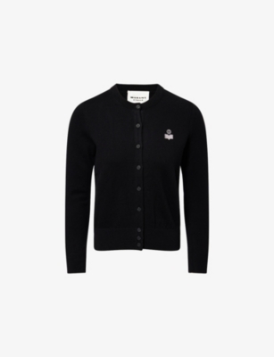 Isabel Marant Étoile Womens Isabel Marant Etoile Mona Round-neck Knitted Cardigan In Black