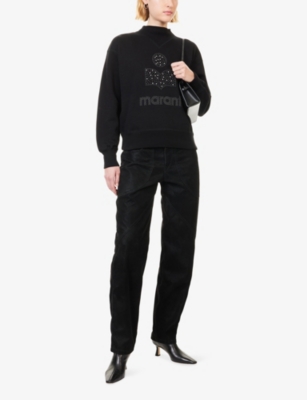 ISABEL MARANT ETOILE: Moby Stud-Embellished Cotton-Blend Sweatshirt