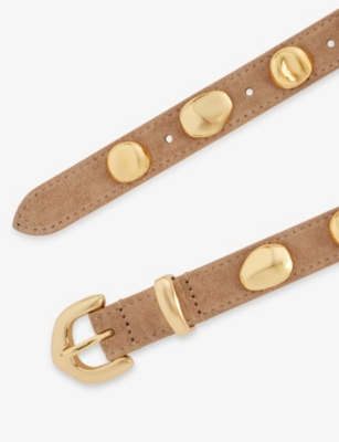 Amanu Womens Sand Vaal Leather Belt In Brown