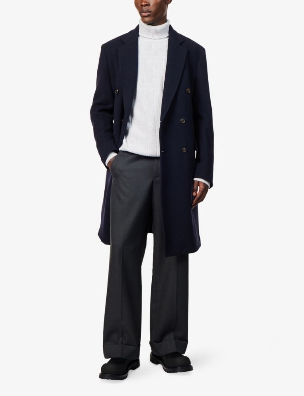 Roll-Neck Ribbed Cashmere Jumper