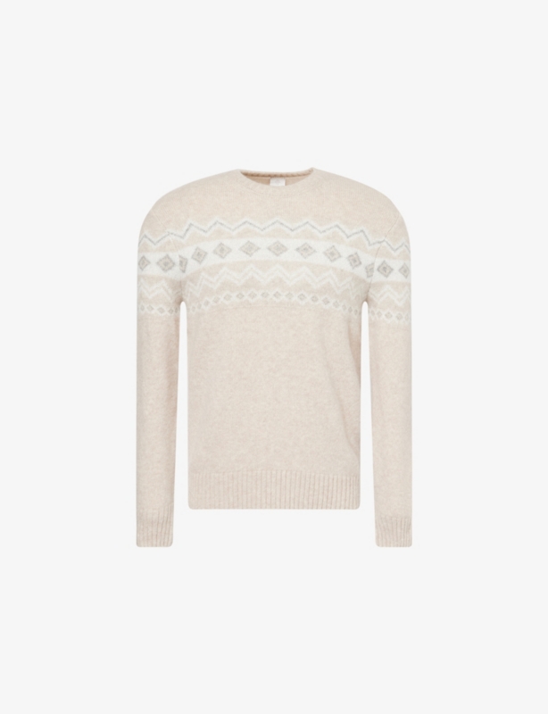Fairisle Crewneck Silk-Cashmere Blend Jumper