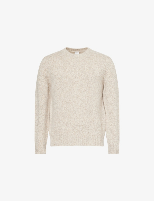 Crewneck Long-Sleeve Wool Knitted Jumper