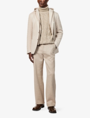 ELEVENTY: Roll-Neck Cable-Knitted Wool Jumper