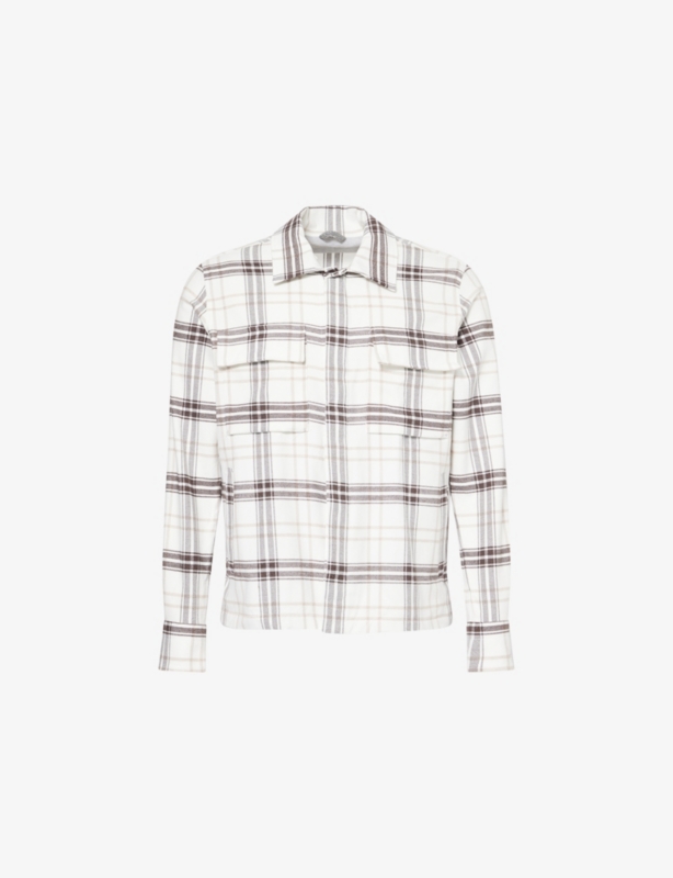 Checked Long-Sleeve Flannel Shirt