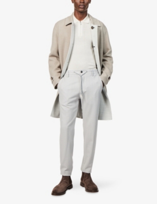 ELEVENTY: Straight-Leg Drawstring-Waist Wool Blend Trousers