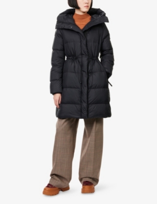 Canada Goose Womens Black Mystique Long Puffer Nylon-down Jacket In Black