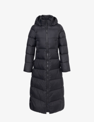 Canada Goose Womens Black Mystique Long Puffer Nylon-down Jacket In Black
