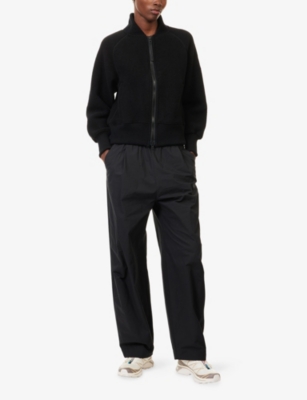 Canada Goose Womens Black Sierra Fleece Wool-blend Bomber Jacket Xs In Black