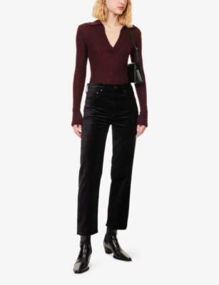 CITIZENS OF HUMANITY: Delfina Straight-Leg Velvet Jeans