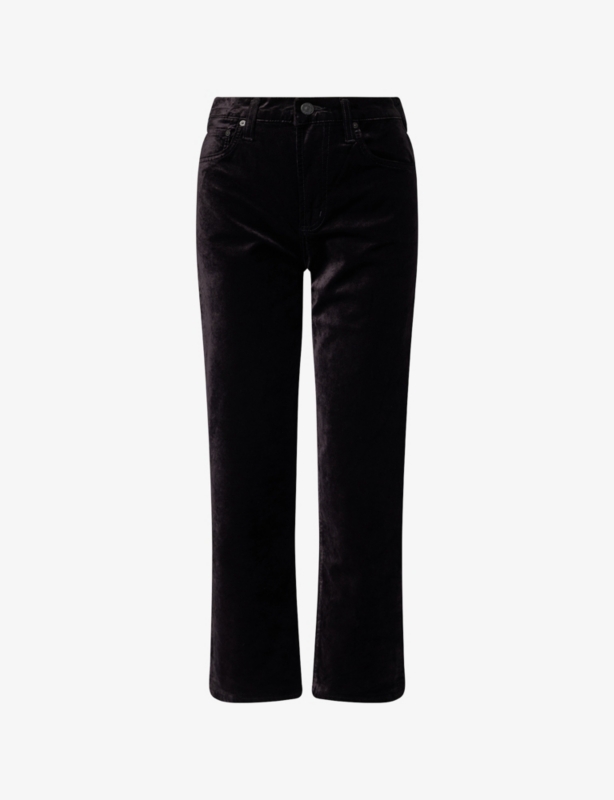 Delfina Straight-Leg Velvet Jeans