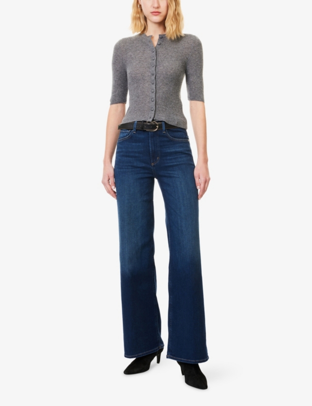 Lyra Wide-Leg Cotton-Blend Jeans
