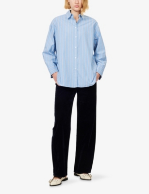 AGOLDE: Low Curve Wide-Leg Cotton-Blend Jeans