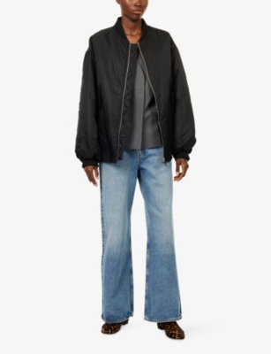 Agolde Womens Downtown (md Vint Ind) Keira Wide-leg Denim Jeans In Blue