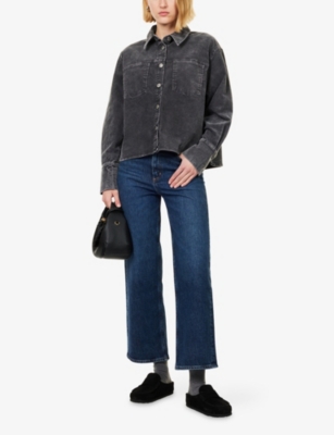 Agolde Womens  Ren Wide-leg Stretch-denim Jeans In Blue