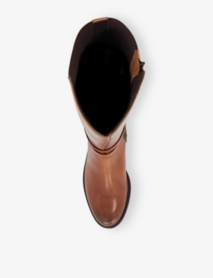 DUNE: Tatter Leather Knee-High Boots