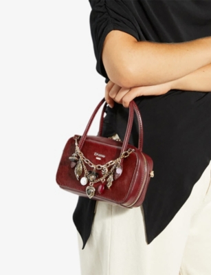 Dune Womens Song Leather Top-handle Bag Red Leather In Red