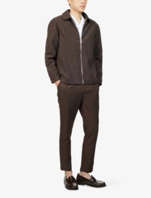 Nobl Mens Chocolate Axton Tailored Woven Trousers In Brown
