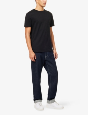 Nobl Mens Black Rome Slim-fit Cotton T-shirt Xl In Black