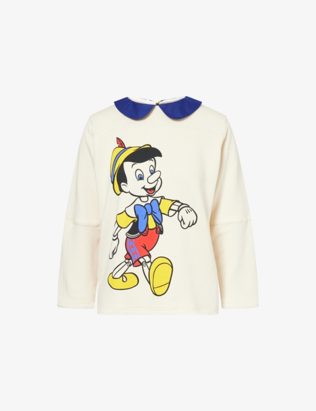 Harry Lambert for Yuura Asano x Disney Pinocchio Graphic-Print Cotton-Jersey Mini Dress