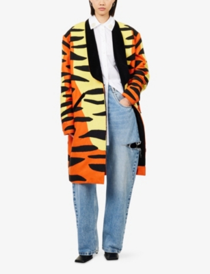 Max Allen Womens Harry Lambert For  X Disney Tigger Stripe Wool Coat Multi In Multi